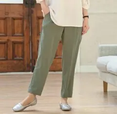 ru耐久撥水ソリビアテーパードパンツxsカーキ