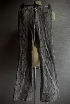 00s TORNADO MART 蛇柄 フレアパンツ archive v系