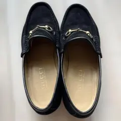 GUCCI バンブー スエード ローファー ブラック - メルカリ