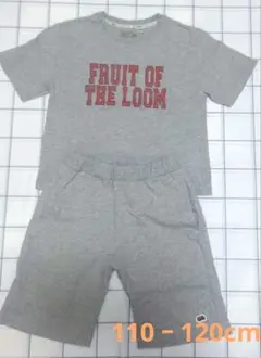 FRUIT OF THE LOOM グレー Tシャツ ショートパンツセットアップ