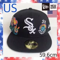 レア【新品】ニューエラ ホワイトソックス USA 黒 キャップ 59.6cmのサムネイル