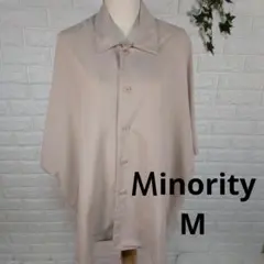 Minority /ベージュ /ボタン付きワイドシャツ /M