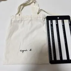 agnès b. コットンバッグ ホワイト　トート　巾着