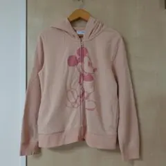 160女の子パーカーGAPミッキープリント☆ピンク検ZARAアローズユニクロ無印