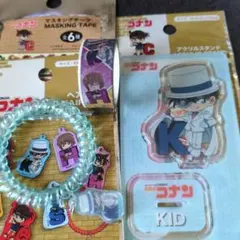 名探偵コナン　ダイソー　マスキングテープ　ヘアゴム　アクリルスタンド