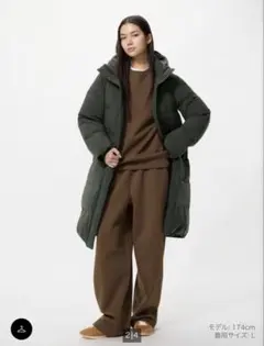 UNIQLO シームレスダウンロングコート　Lのサムネイル