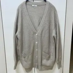 earth music&ecology ベージュ Vネック カーディガン 長袖