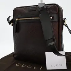 GUCCI グッチ ディアマンテ レザー ビジネスバッグ ブリーフケース 濃