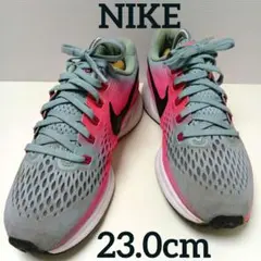 ナイキ エアズーム ペガサス34 マイカブルー/ピンク/黒 23.0cm　357