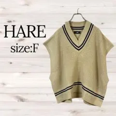 HARE ハレ Vネック麻100% ベスト はおりポケット 通気性 S - メルカリ