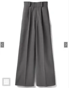 GRL グレイル ロングワイドパンツ センタープレスワイドパンツ グレー