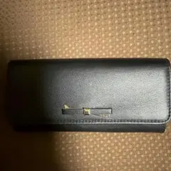 ￼未使用　フルラ 長財布 リボン 二つ折り ブラック FURLA