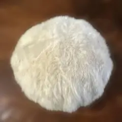 ファーとニットのベレー帽アンゴラ混