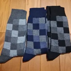 チェック柄ソックス3足セット