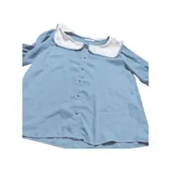 【MY1191】レイカズン　ブラウス　半袖　ブルー　グリーン