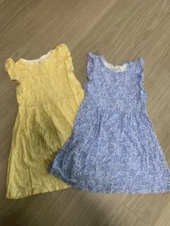 H&M 花柄星柄ノースリーブワンピース2点セット