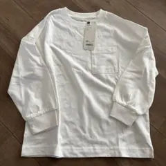 【新品未使用】gu ジーユー コットンポケットTシャツ 長袖 カットソー 無地