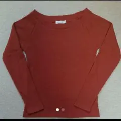 ローリーズファーム リブニット　 レンガ色　オレンジ　レッド