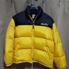 ellesse ダウンジャケット イエロー/ブラック　古着