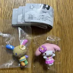 ガチャ　サンリオキャラクターズ みんなでバカンスフィギュア　マイメロ＆ウサハナ
