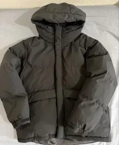 ブラック ダウンジャケット フード付き