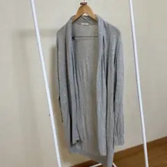ロングカーディガン グレー Lのサムネイル