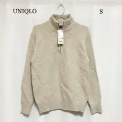 0579 UNIQLO スフレヤーンハーフジップセーター（長袖） Sサイズ