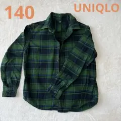UNIQLO ネルシャツ　子供　140