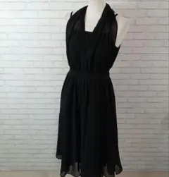 ★ 2.24 h141 ナノユニバース 2wayホルターネックシフォンワンピース