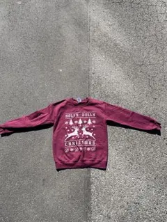 古着 y2k 淡紫色 horry dorry christmas スウェット