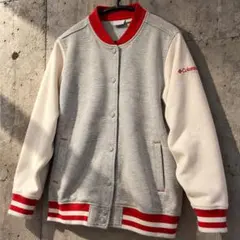 Columbia コロンビア スウェット スタジャン グレー レッド 刺繍ロゴ