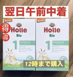 【宅急便】Holle(ホレ)Bio やぎ山羊ミルクSTEP1(生後0日〜) ２箱