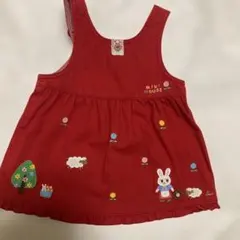 MIKI HOUSE ジャンバースカート 赤