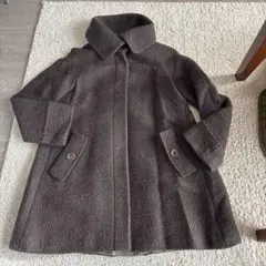 DES PRÉS グレー ウール ピーコート