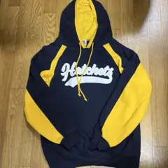 メンズ　パーカー　紺色　Mサイズ　古着　レア