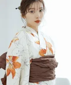 髪飾り、帯締め付き】Dita 浴衣 水草と金魚遊び - メルカリ
