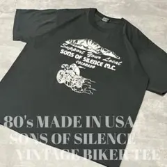 【激レア】80s USA製 SONS OF SILENCE ギャング 黒 XLのサムネイル