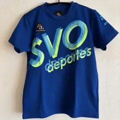 SVOLME ロゴプリントシャツ 青　140センチ