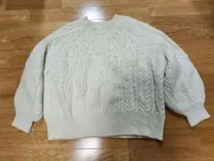 【値下げ】mysty woman アイボリー ケーブルニットセーター 長袖