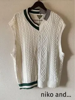 【限定】unstudied × niko and…｜切替デザイン ニットベスト