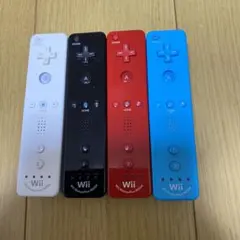 任天堂 Wiiリモコンモーションプラス4本セット 白　赤 青 黒　123