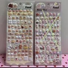 ★匿名配送★小さなぷくぷくシール 1枚　クマ　パン　スイーツ　菓子パン