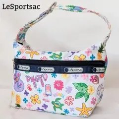 レスポートサック ハワイ限定 ミニバッグ ポーチ 手提げ 総柄 マルチカラー