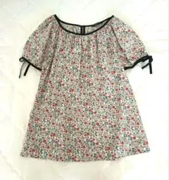 Hampstead リバティ花柄 半袖ブラウス Mのサムネイル
