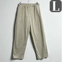 レディース　パンツ　起毛　L ホワイト　ボトムス　ウエストゴム　暖か　防寒　白