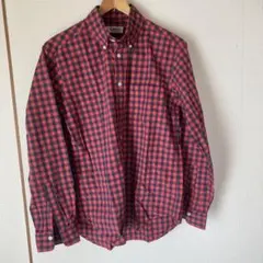 SCHIATTI 赤黒 チェック ボタンダウンシャツ M