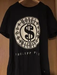 PHILIPP PLEINMONEYTシャツ黒フィリッププレインブラックストーン