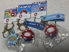 サンリオ ミャクミャク キーホルダー 7種セット ホワイト ブルー 白 青