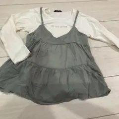 未使用futafuta 長袖カットソー 120サイズ グレー/ホワイト