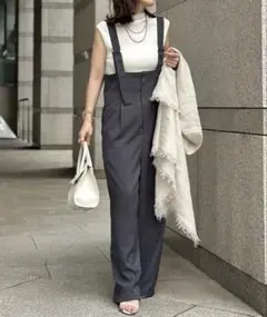 Bonjour Sagan ハイウエストワイドサロペット ボンジュールサガンのサムネイル